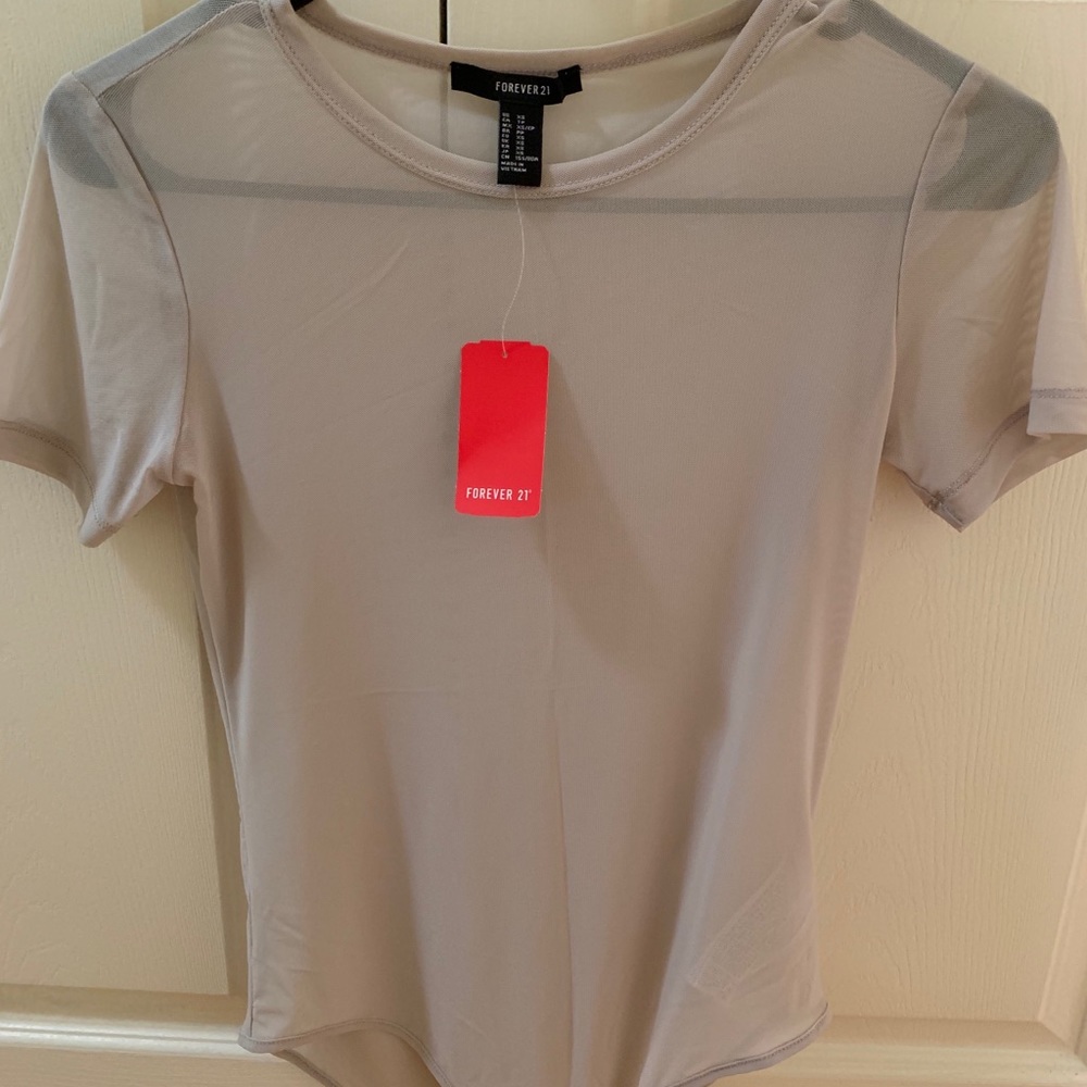 Light gray mesh bodysuit